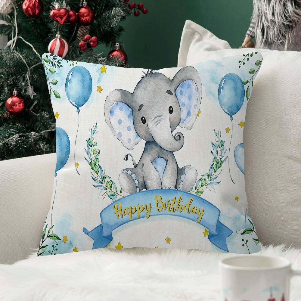 Elephant Baby Shower Pillow Cushion Cover Pillowcase Living Room Sofa Home decorative pillowcase