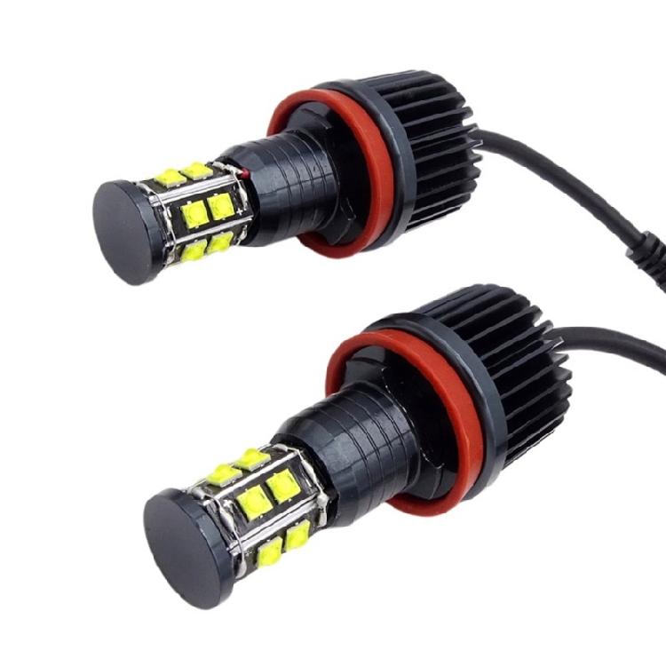 Bright 6000K White LED Angel Eyes Headlight 120W Enhanced Technology Style For E90 E92 E60 E70 Car Light