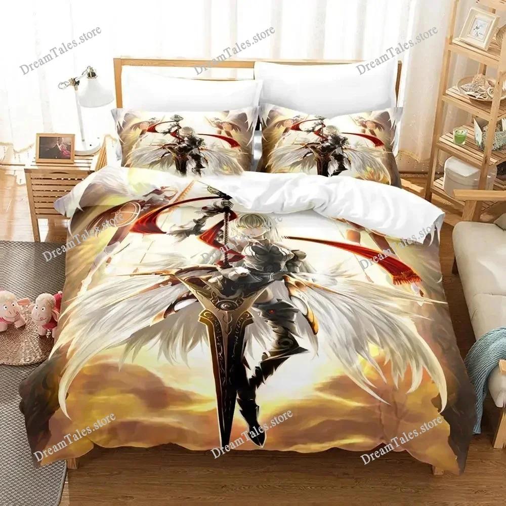 Anime Lord of Vermillion Ložní souprava Chlapci Dívky Velikost Twin Queen Povlak na přikrývku Povlak na polštář Postel Děti Dospělí Domácí textil