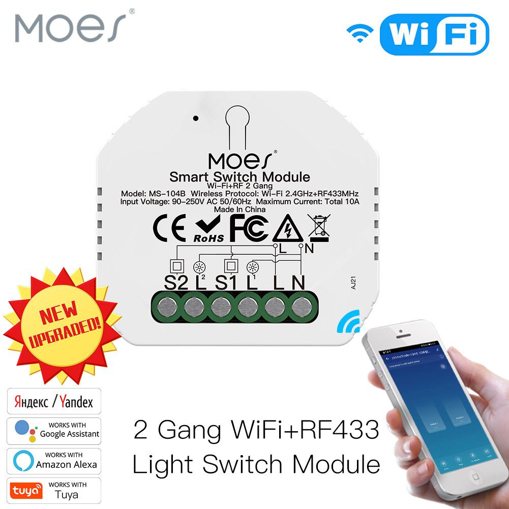 Customized Mini DIY Tuya Zigbee 3.0 RF 433 Smart Light Wall Switch Wireless Relay Module Tuya Google Home Alexa