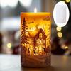 Cedar Christmas Tree House Candle Silicone Mold Snowflake Pine Tree House Christmas Tree Gypsum Molds Craft Mould Christmas Gift