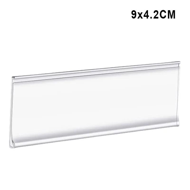 50 STUKS Zelfklevende PVC Labelhouder Kaartsleuf Supermarkt Artikelidentificatie Leeg Transparant Label Prijskaartje DIY