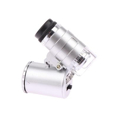 60X přenosný osvětlený mikroskop Mini kapesní LED lupa ruční klenotnická lupa