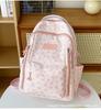 Schoolbag Korean Version Backpack for Women Ins Small Fresh Schoolbag High Junior High School College Student Large Capacity Simple Casual Backpack