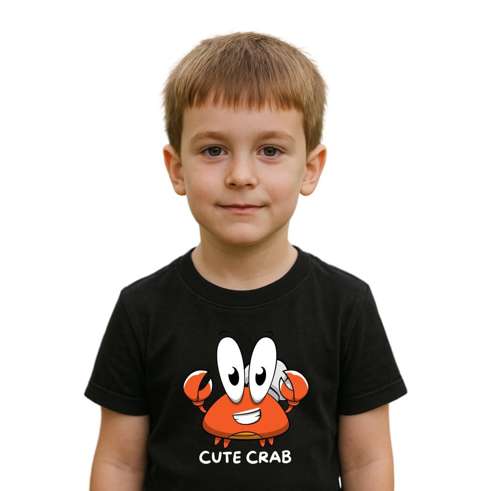 "Kids Cute Crab T-Shirt | Beach Ocean Tee | Boys Girls Summer Top | Ages 3