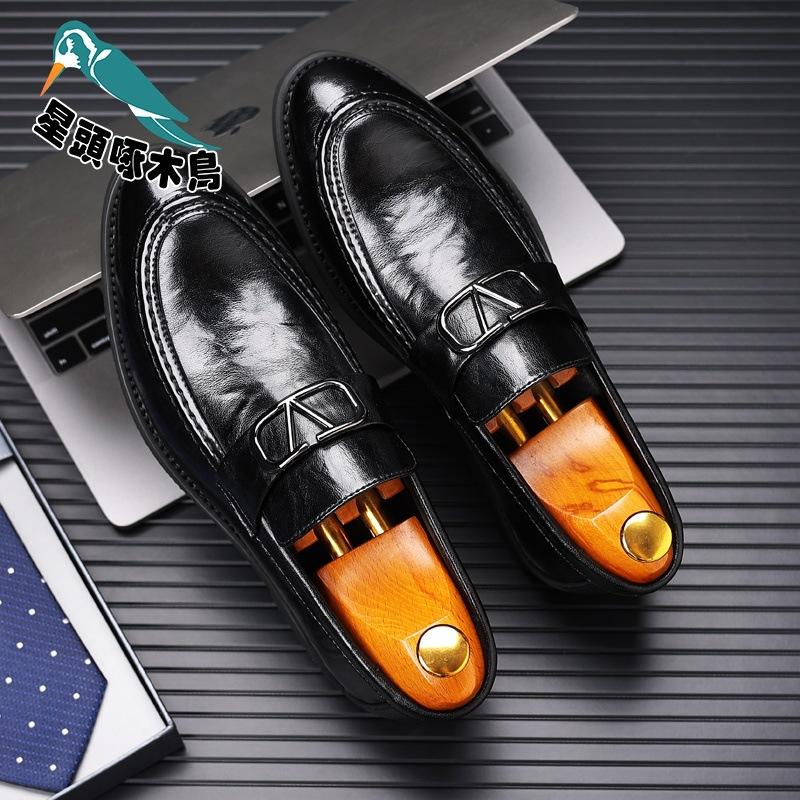 

Новые кожаные туфли Doudou мужские молодежные деловые повседневные мужские кожаные туфли британская мода обувь для ног 38