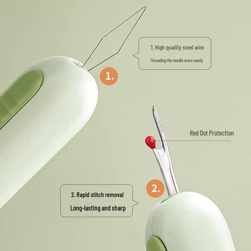 Multifunctional Seam Ripper & Needle Threader for Easy Sewing