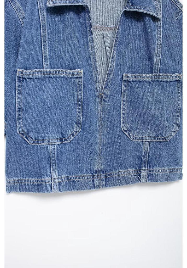 Women's Washed Denim Pullover Shirt & Skort - Summer 2024 Street Style Arrival