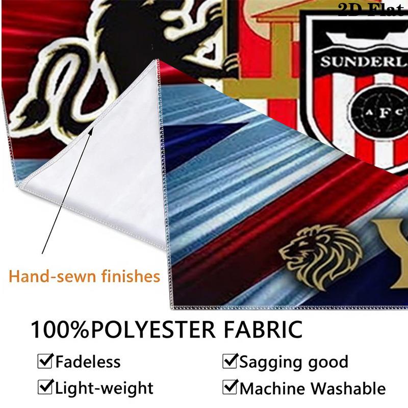 Sunderland Afc Crest Custom Name Wall Tapestry Aesthetic Wall Hanging Printed Fabric Blanket Decorative Tapestries For Bedroom Living Room Home Decor