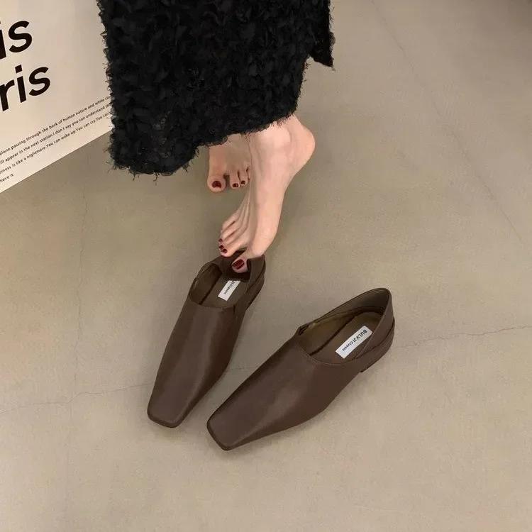 Fashion Square Toe Leopard Loafers Women Heels Shoes Leather Snow Boots 2025 Autumn Winter Elegant Women Pumps Dress Zapatos De Mujer