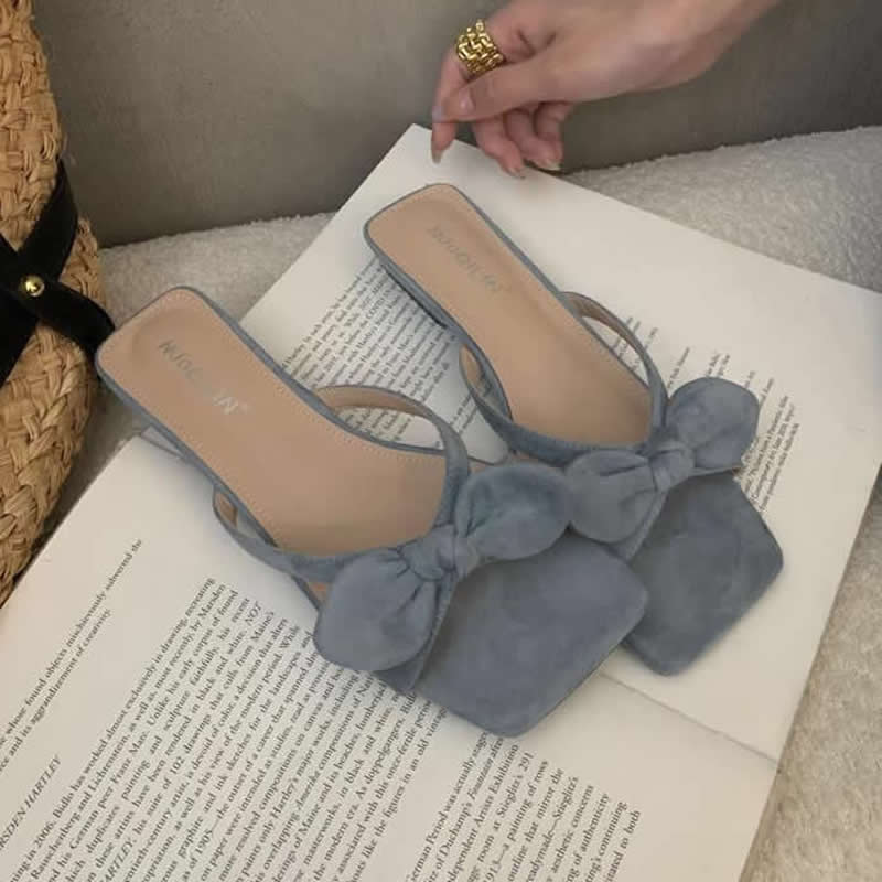 

Bow Women Flats Slippers Casual Shoes Dress Fashion Shoes Cozy Walking Sandals Woman 2025 Summer Flip Flops Beach Mujer Zapatos 35 синій
