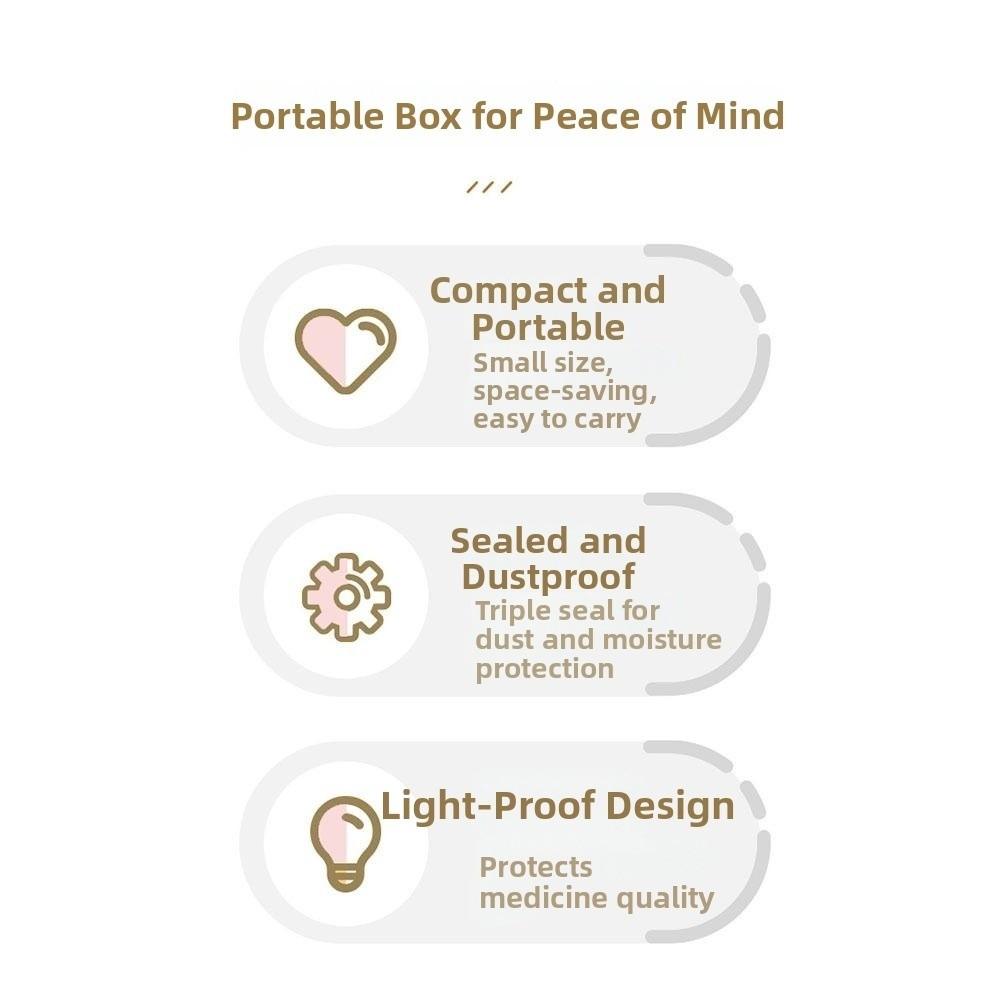 Compartmentalized Pill Box 7 Grids Daily Pill Organizer Gifts Small Tablets Boxes for Pill Jewelry