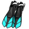Adjustable Open-Heel Swim Fins Men Women Kids Training Snorkeling Freediving Silicone Foot Pockets