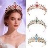 Jewelry Rhinestone Queen Princess Crown Baroque Crystal Bride Tiaras Classical Pattern Vintage Diadem Headwear Hair Accessories