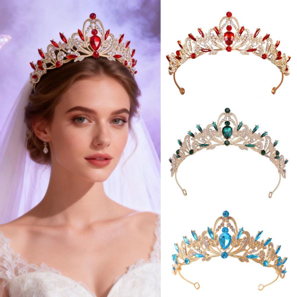 Jewelry Rhinestone Queen Princess Crown Baroque Crystal Bride Tiaras Classical Pattern Vintage Diadem Headwear Hair Accessories