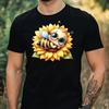 T-Shirt Men Honeybee Motif Cotton Size XS To 5XL