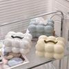 Nowoczesne ceramiczne pudełko na chusteczki typu Marshmallow do dekoracji salonu i stołu w jadalni