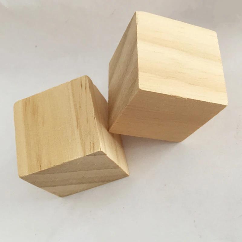 DIY Alphabet Blocks Wooden Cubes Wooden Cubes Numbers Blocks Puzzle Making Craft Decor For Children Craft Project