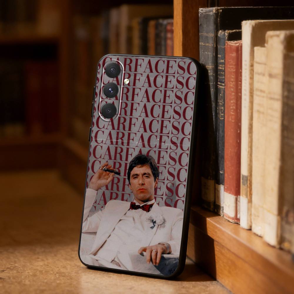 W-Scarfaces-1983 Film  Phone Case For Samsung S26,S25,S24,S23,S22,S21,Ultra,Plus,FE Black Soft Cover