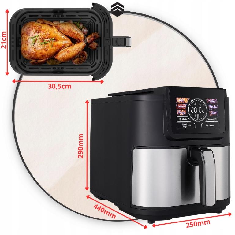 Air Fryer AI 8L 1700W Large Bowl Recipes BYRGEN