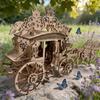 Luxury Carriage DO-IT-YOURSELF Wooden 3D Puzzle Min High Quality Durable Design Safe for Children Iature Kit Imaginative Holiday Birthday Present Toy
