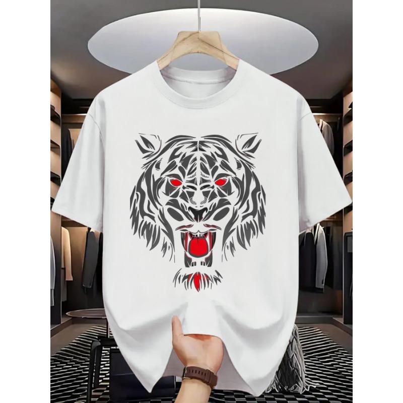 Europäische Größe Sommer Herren Mode Muster Kurzarm T-Shirt Buchstabenmuster Druck