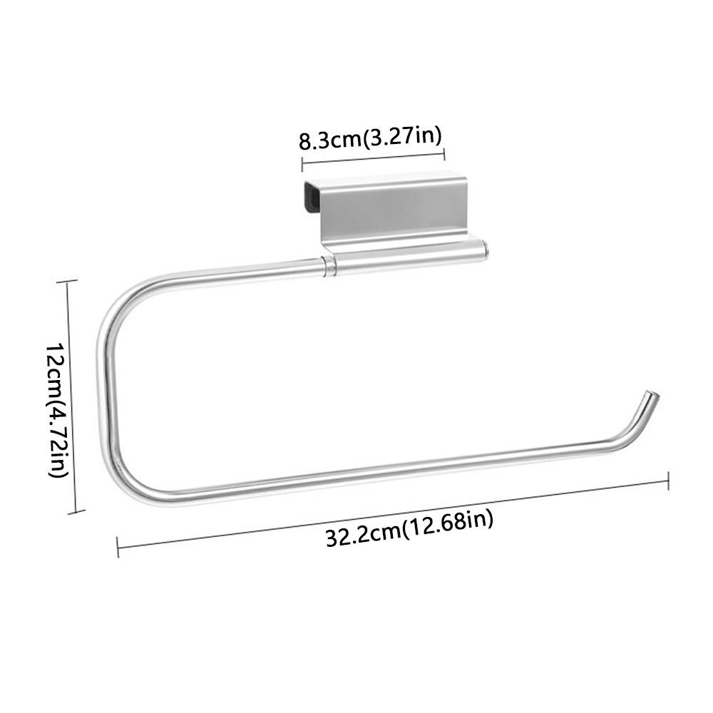 Wall Mounted Roll Paper Storage Rack Stainless Steel Kitchen Paper Holder Tissue Hanger  Camper