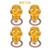 EDHUUJSI Best Engine Protection Magnetic Drain Plug Easy Install High Performance Engine Drain Nut Bolt, Golden, M12*1.25, 4pcs