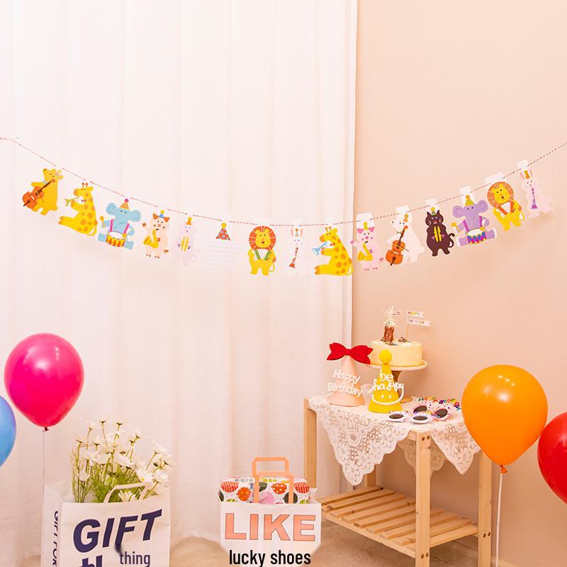 Happy Birthday Banner für die erste Party eines Babys Dekoration