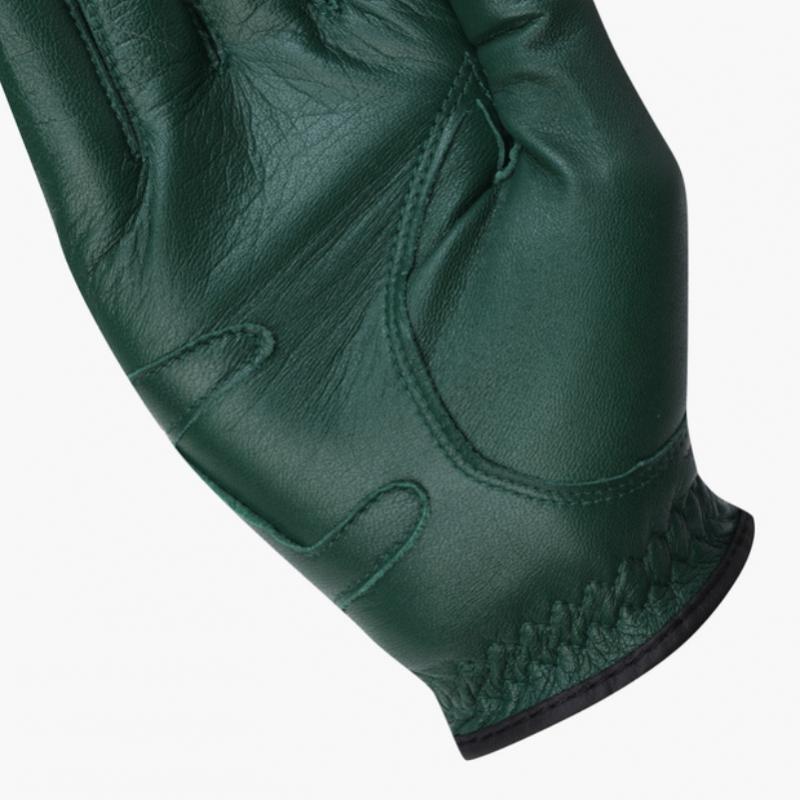 Munsingwear Women Penguin Half Leather Gloves Dark Green Mq322lgl71
