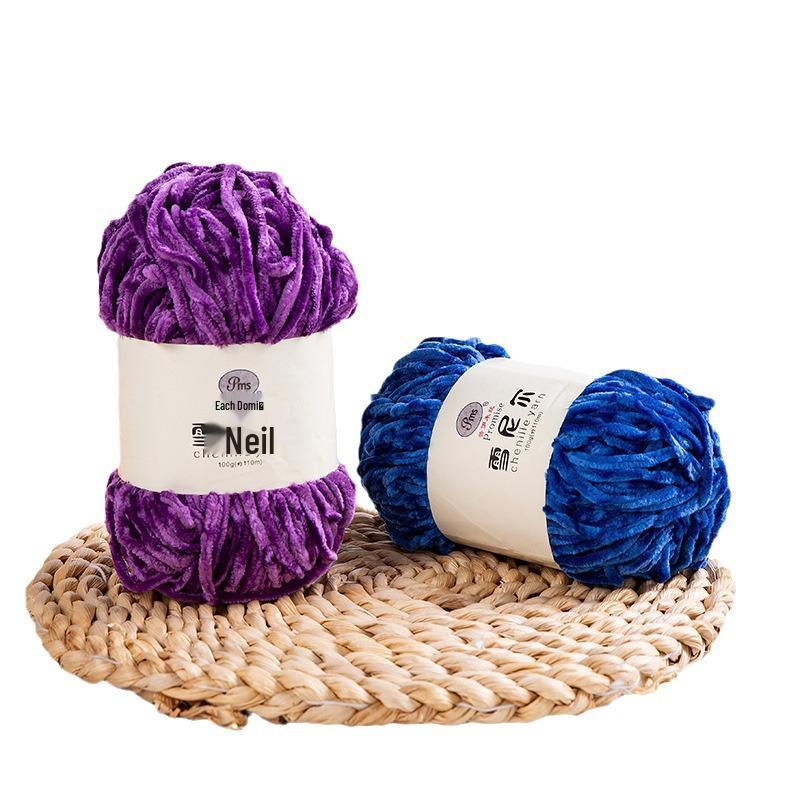 Chenille Golden Velvet Yarn for DIY Scarf, Teddy Bear, Snowdrop Crochet, Slippers