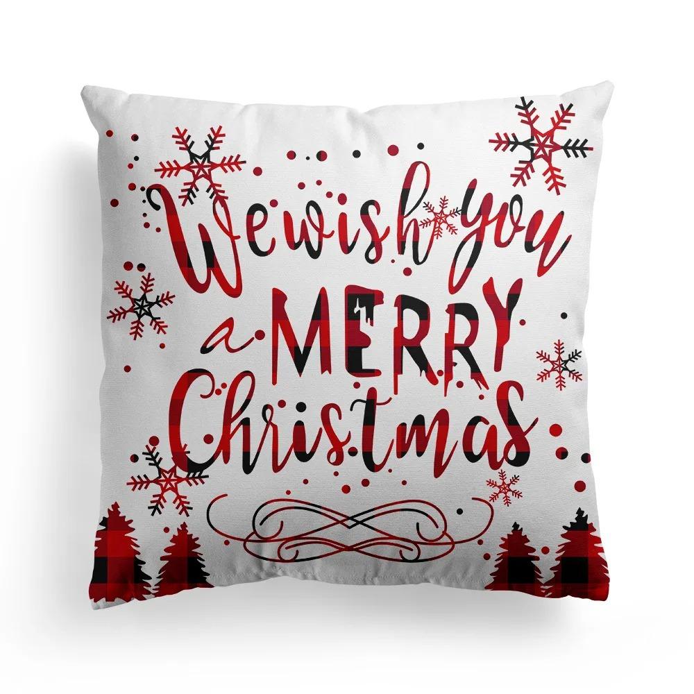 Christmas Themed Pillowcases Car Accessories Office Santa Claus Living Room Sofa Home Pillowcases