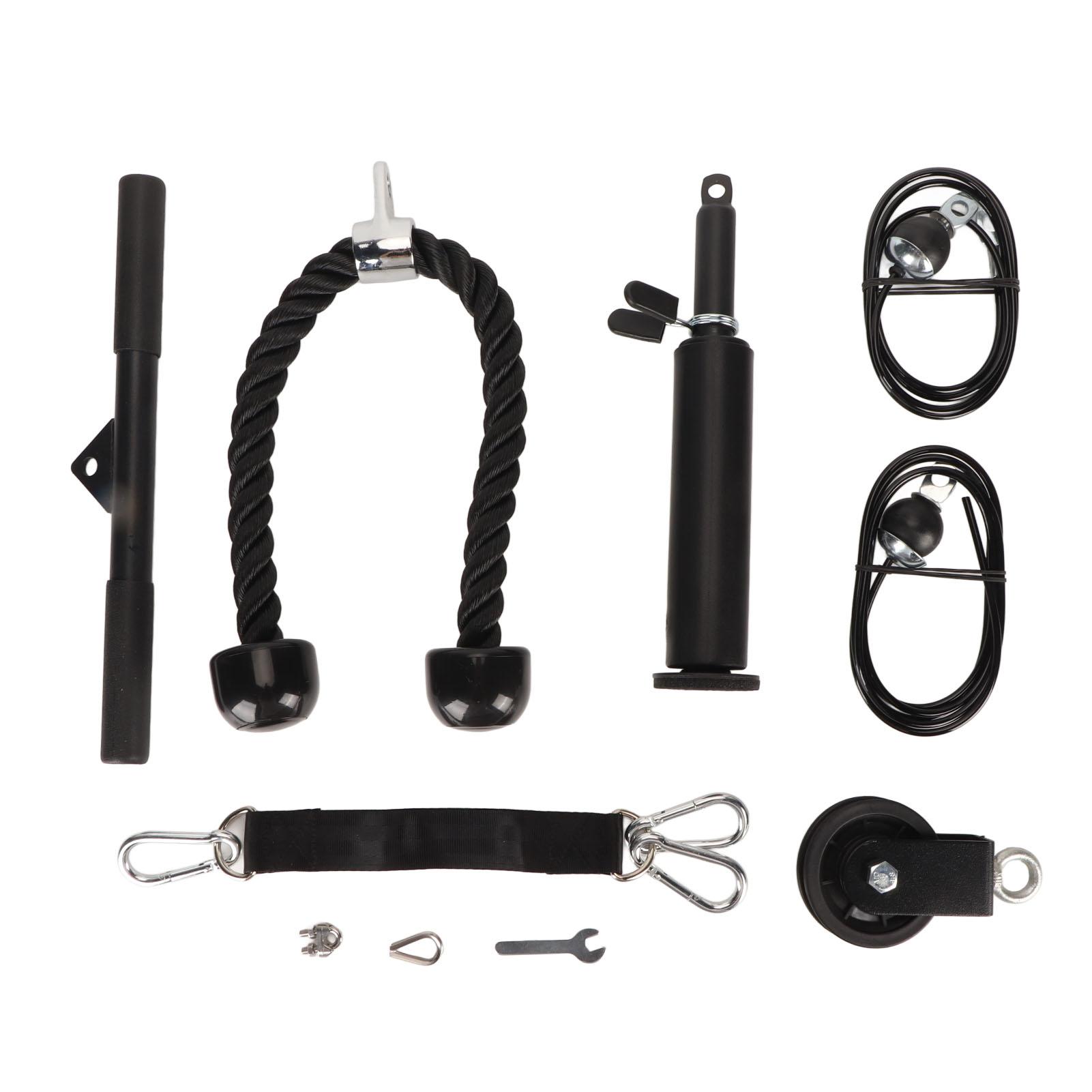 Pull Down Pulley Fitness System Iron Plastic Multiple Part Workouts Tricep Workout Pulley System for Home Gym