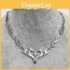 Geometric Heart Necklace With Electroplated Alloy Pendant For Men And Women