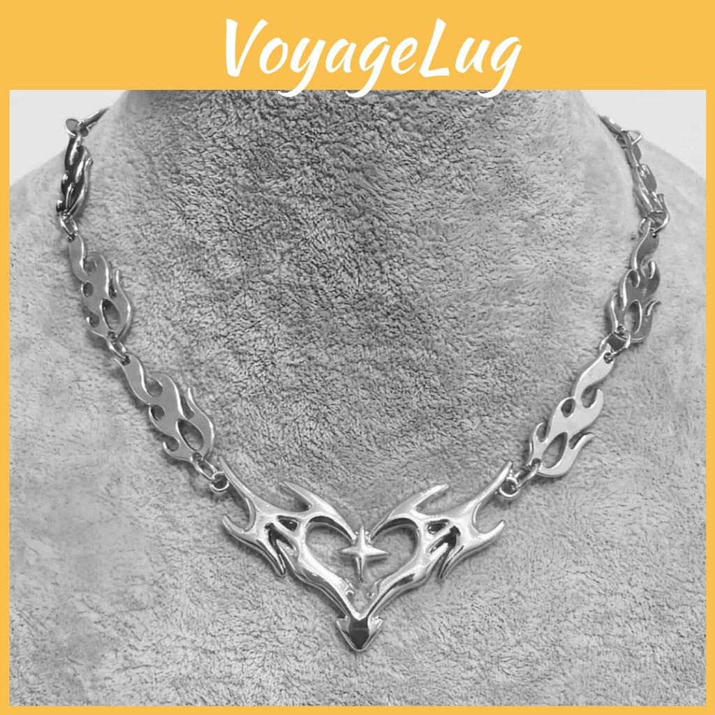 Geometric Heart Necklace With Electroplated Alloy Pendant For Men And Women