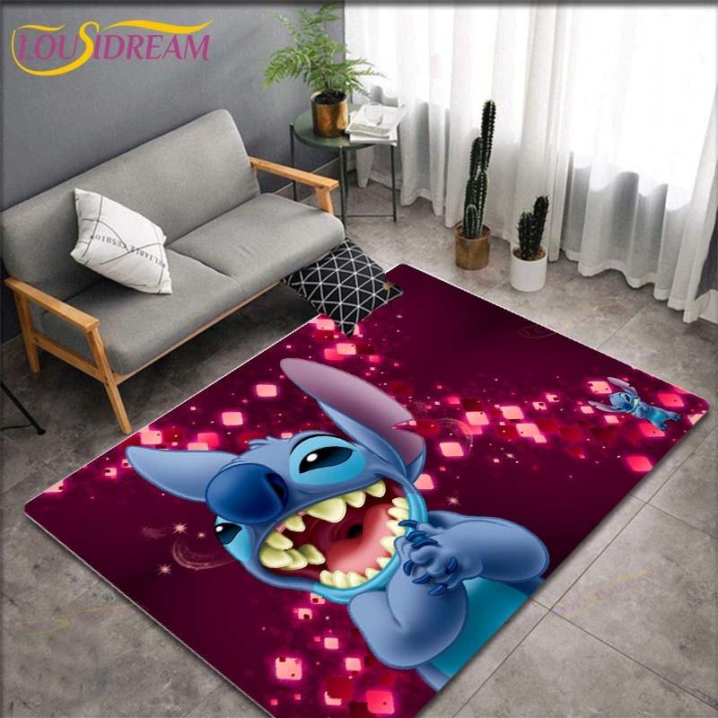 Anime Stitch Pattern Carpets Living Room Anti-Skid Area Rug Kids Bedroom Mats Yoga Mat Large Carpet Decor
