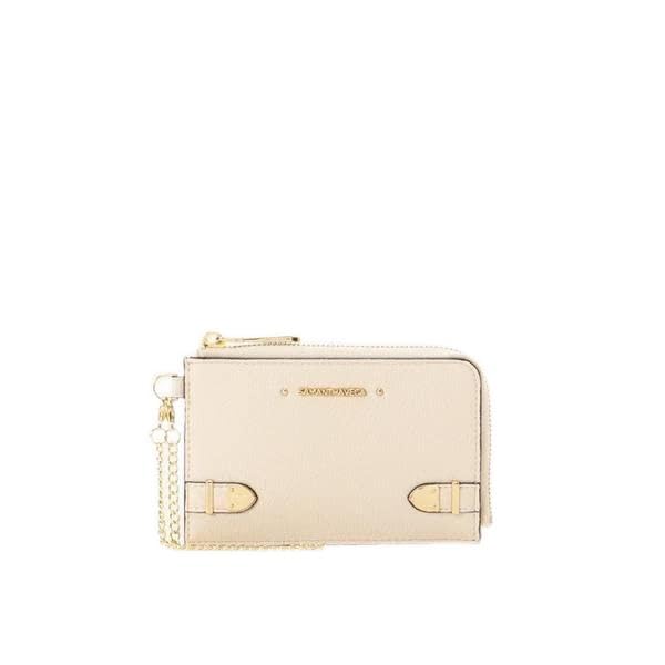 

Samantha Vega Women s Billfold with Belt Clasp, Multi-Purpose Case, Off-White