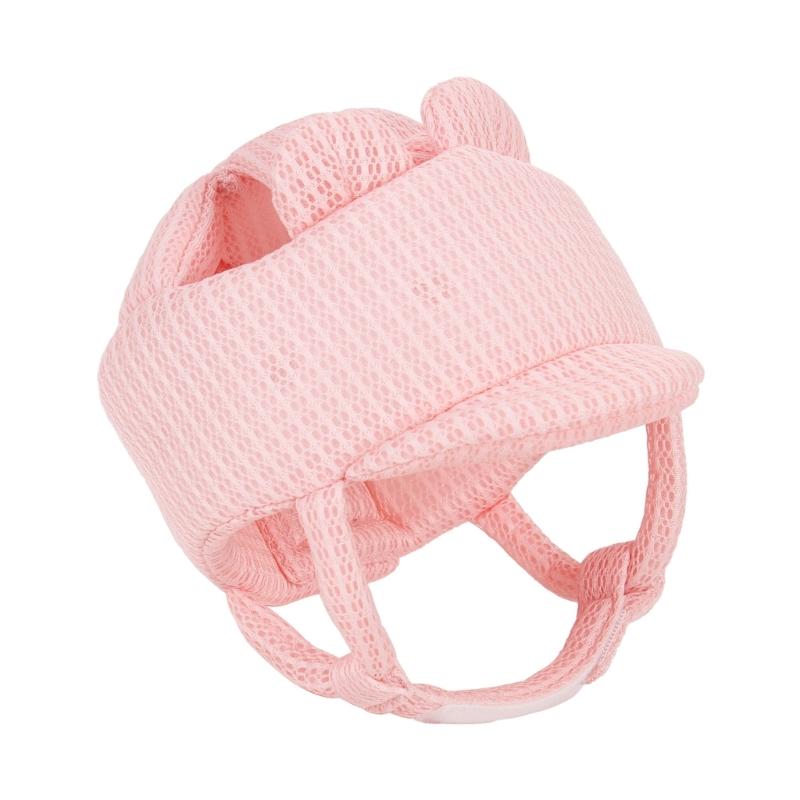 

Infant Safety Headgear Soft & Breathable Head Protector Hat for Baby Learning to Walk Indoors and Outdoors розовый