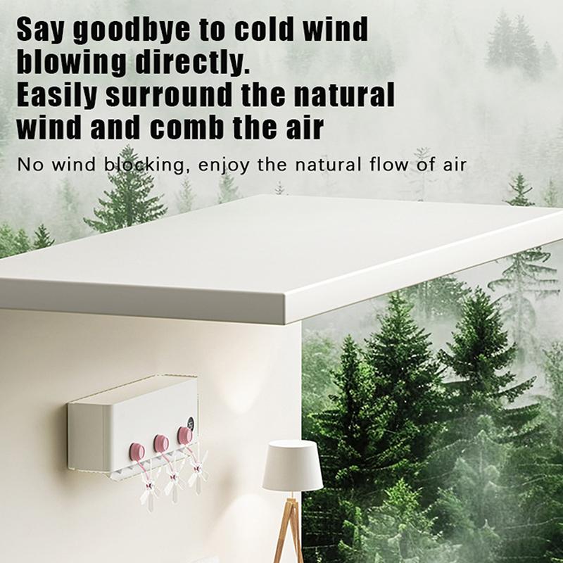 2/3Pcs Wall Mounted Conditioning Guide Fan Adjustable Plastic Air Conditioner Vent Cover Windmill Shaped Anti Direct Blowing