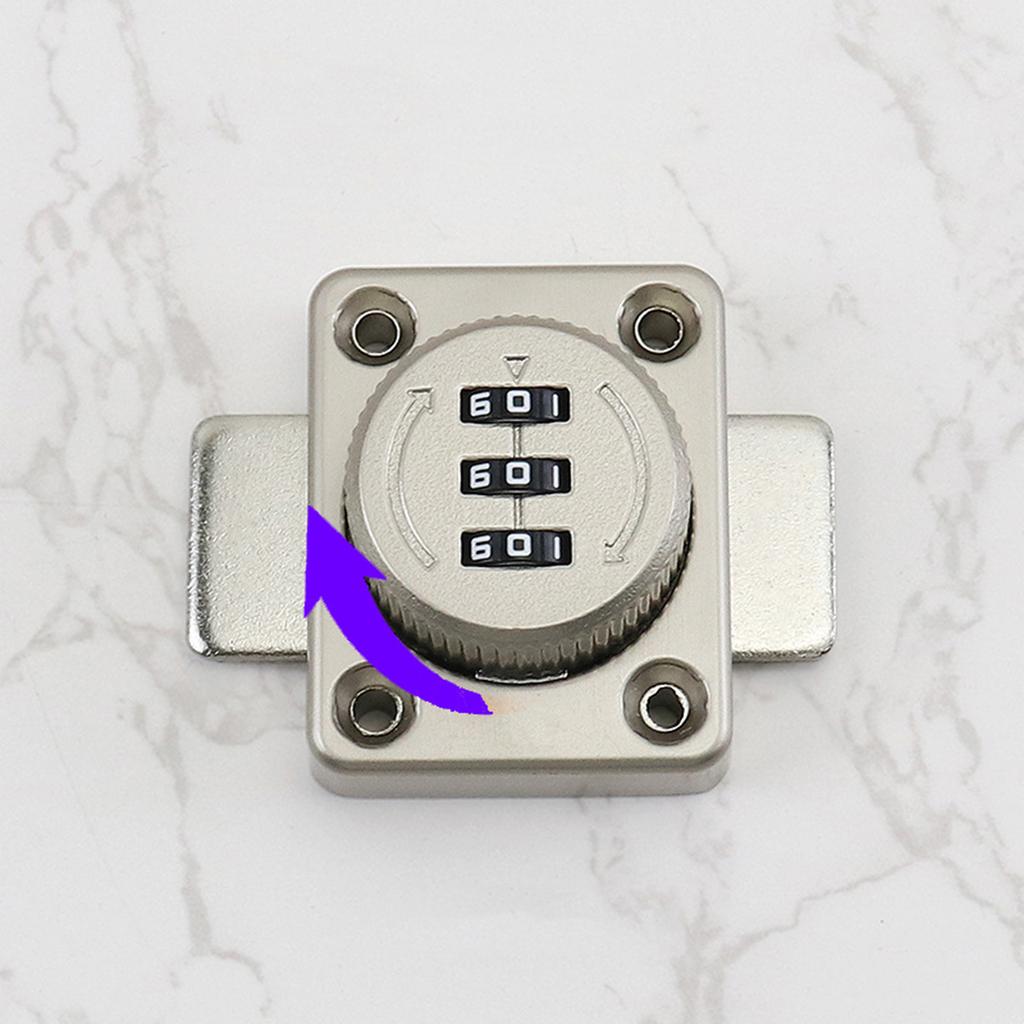 3Digit Combination Cabinet Lock Mechanical Password Lock Rotary Latches Cupboard File Cabinet Lock AntiTheft Drawer Lock