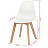 VidaXL 6x Chaise de Salle à Manger Blanc Chaises à Manger Chaises de Cuisine 244773