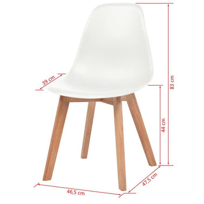 VidaXL 6x Chaise de Salle à Manger Blanc Chaises à Manger Chaises de Cuisine 244773