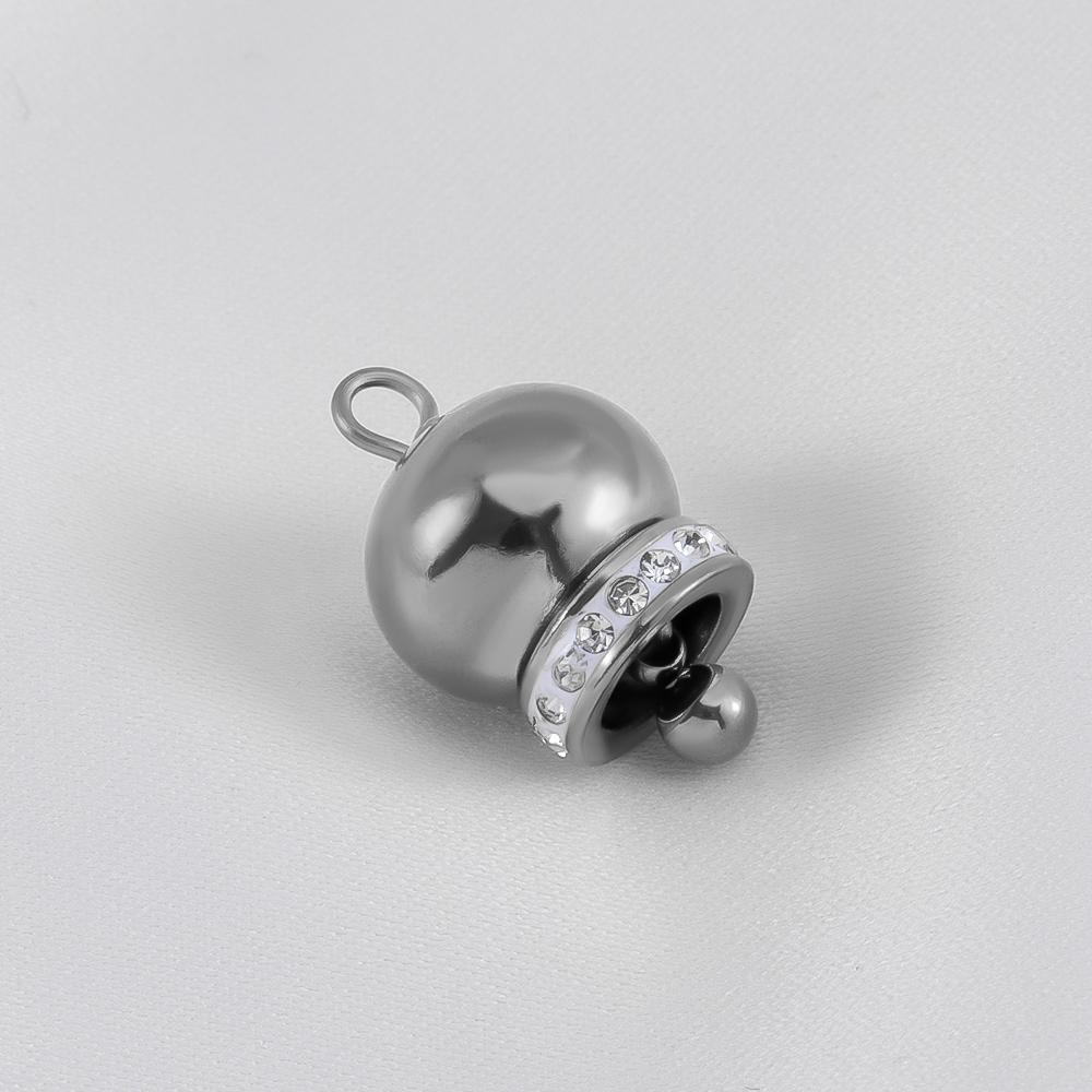5pcs Stainless Steel Golden Bell Pendant Daisy Flower Charm DIY Necklace Bracelet Jewelry Making Material Needle Thread Supplies