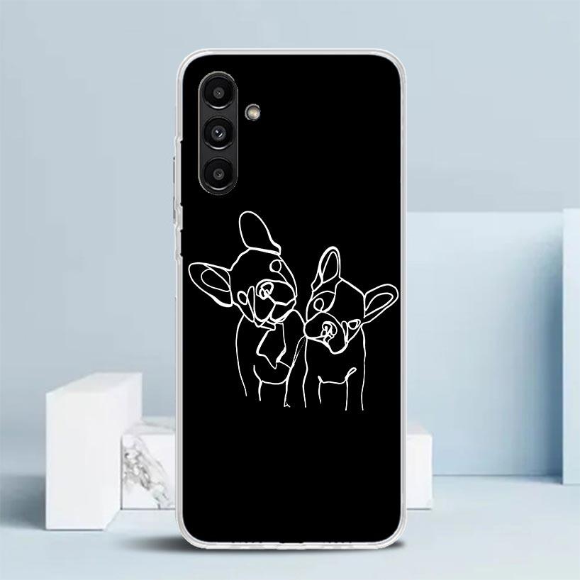 French Bulldog Black White Phone Case For Samsung Galaxy A17 A37 A57 A16 A15 A14 A13 A56 A55 A54 A53 A36 A35 A34 A33 A26 A25 A24