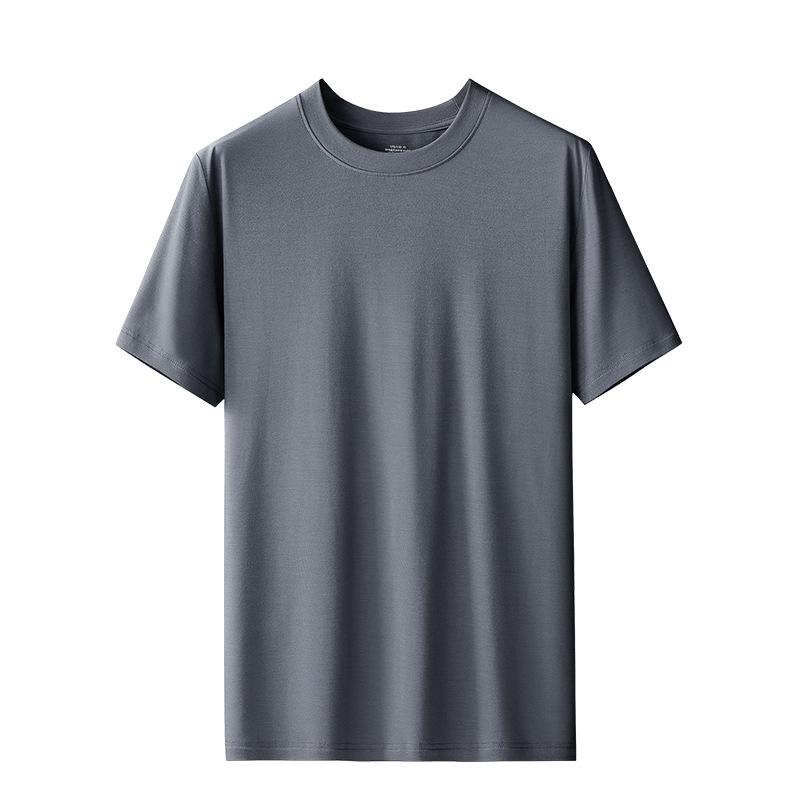 60-Pack Double-Sided Modal Unisex Short-Sleeve T-Shirt - Solid Color Thin Base Layer for Spring/Summer