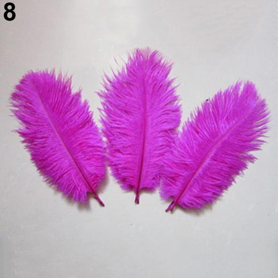 15 Pcs Natural Ostrich Feathers Colored Soft Feather for Clothes Wedding Decor