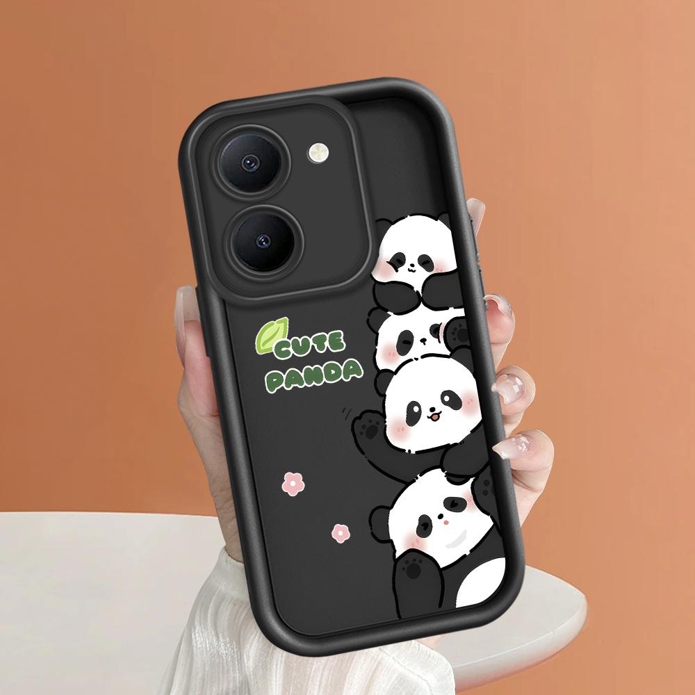 Scări pătrate din silicon moale, model de desene animate, acoperire completă, protecție pentru cameră, husă rezistentă la șocuri pentru iPhone Infinix Tecno Vivo