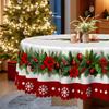 Christmas Table Cloth, Table Decorative Cloth For Round Table, Snowflake Pattern Christmas Eve Table Cloth