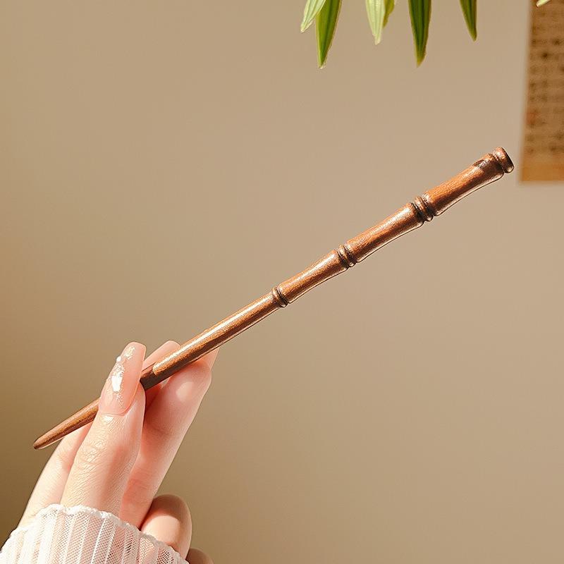 Chinese bamboo shaped traditional classical culture women's bamboo knot hair clip fork hair clip retro wood decoration