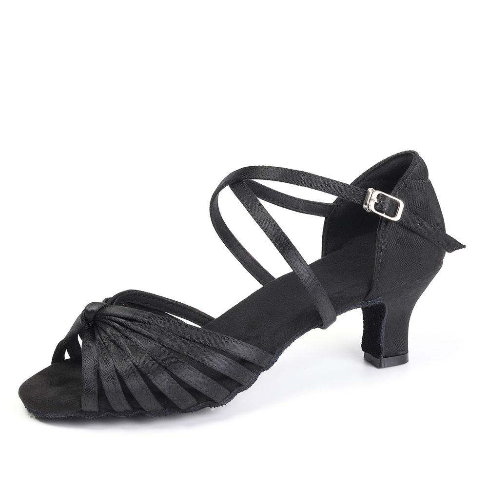 Women Girls Latin Dance Shoes Mid-Heel 5CM Ballroom Dancing Shoes Salsa Tango Soft Sole Indoor Shoes